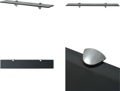 Obrázok produktu pre vidaXL Plávajúca sklenená polica 60x10 cm 8 mm - Plávajúca polica - Plávajúce police - Nástenné police