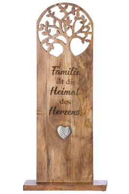 Immagine prodotto di Gilde Standrelief, "Lebensbaum", Baummotiv, Spruch, Mangoholz, naturfarben, VE 1, L. 10 cm, B. 37 cm, H. 86 cm 50642 4063387506424