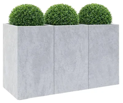 Image de HOWHOMELY | Bac à fleurs - Pot de fleurs - Pots de fleurs - gris - 90 x 30 x 60 cm - Cache-pot - aspect béton