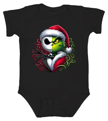 Zdjęcie produktu dla Koszmar przed świętami Grinch Skelett - Weihnachten Christmas Xmas Unisex Body dziecięce, Schwarz, 6/12