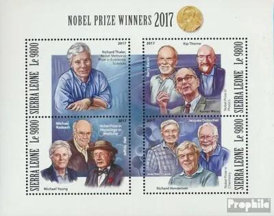 Produktbild von Briefmarken Sierra Leone 2017 Mi 9115-9118 Kleinbogen (kompl. Ausg.) postfrisch Nobelpreis