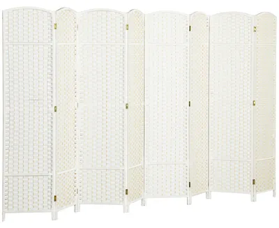 Produktbild von 8-teiliger Raumtrenner, Faltbarer Sichtschutz, Sichtschutzwand für Wohnzimmer, Schlafzimmer, Homeoffice, Weiß