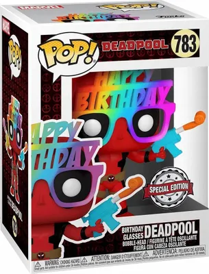 Image de Figurine Funko POP Deadpool 783 Birthday Glasses Deadpool  Special Edition