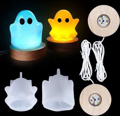 Image de 2 veilleuses en silicone pour décoration de fête à faire soi-même