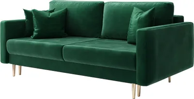 Produktbild von Selsey - Schlafsofa Valico, mit Schlaffunktion, für 3 Personen in Grün Velvet, 230 cm