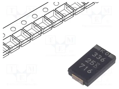 Obrázok produktu pre 1x Kondenzátor: Tantalový polymér, 18 µF, rozmery: X 2917, 50 V DC, ESR: 70 mΩ, typ: T521X186M050ATE07