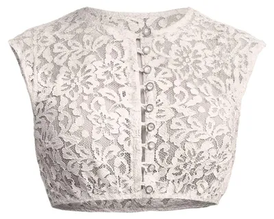 Produktbild von KRÜGER Dirndlbluse JANELLE hochgeschlossen mit kurzen Ärmeln und floraler Musterung