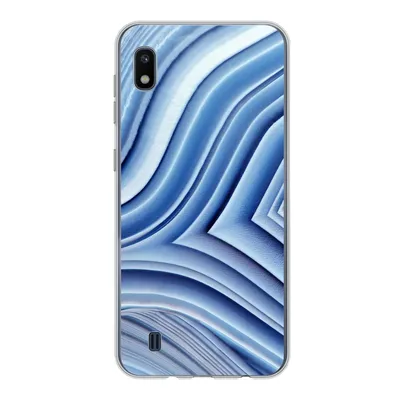 Produktbild von MuchoWow® Handyhülle Schutzhülle Hülle für Samsung Galaxy A10 Natursteine - Muster - Blau Silikon Softcase Handy Hülle - Schutzhülle