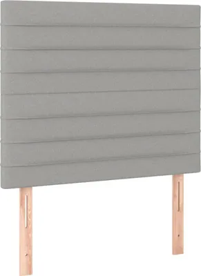 Produktbild von vidaXL Kopfteil Hellgrau 80x5x118/128 cm Stoff