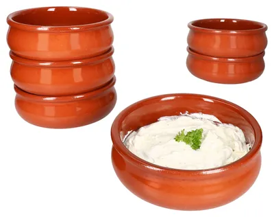 Obrázek produktu pro 6x BERLIN Cazuela miska baňatá Ø18,5cm kamenina velikost L Středomořské tapas antipasti