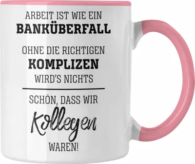 Produktbild von Trendation - Jobwechsel Tasse Geschenk für Kollegen Kollegin Abschied Abschiedsgeschenk Neuer Job Kaffeetasse Geschenkidee (Rosa)