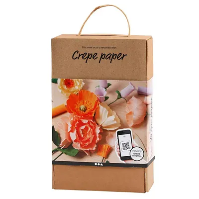 Image de Kit de bricolage Fleurs en papier crépon, matériel et instructions inclus