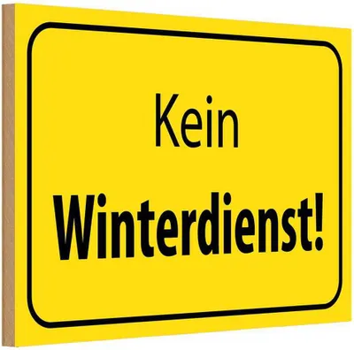Immagine prodotto di vianmo Insegna in legno 20x30 cm kein Winterdienst Warnschild