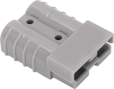 Imagen del producto de Conector de alimentación de 50A, 600V, modelo SB50A. Accesorio con conector de crimpado y 2 terminales para batería (gris)