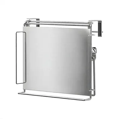 Produktbild von Klappbare Küchenarbeitsplatte Edelstahl – Hängendes Regal ohne Bohren – Wandmontage Organizer für Küche & Bad