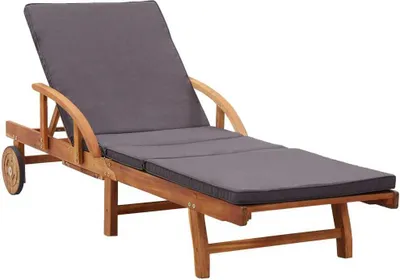 Produktbild von Sonnenliege mit Auflage Massivholz Akazie