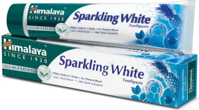 Zdjęcie produktu dla Musująca biała pasta wybielająca bez fluoru 150 g HIMALAYA