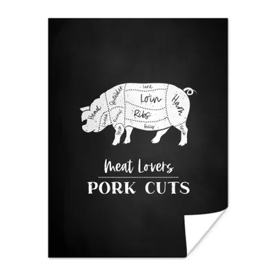Produktbild von MuchoWow® Poster Schwein - Fleisch - Küche 90x120 cm - Wohnzimmer