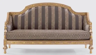 Produktbild von Casa Padrino Luxus Barock Sofa Grau / Silber / Gold - Prunkvolles Wohnzimmer Sofa mit elegantem Muster - Möbel im Barockstil