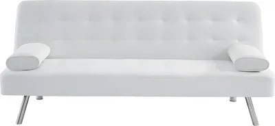 Produktbild von Klappsofa mit Schlaffunktion MICHELLE II aus Ökoleder - weiß