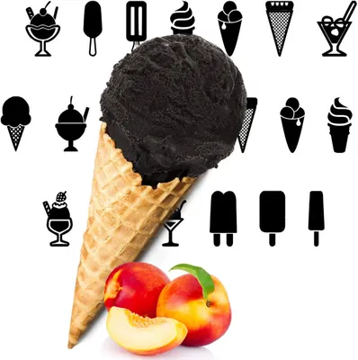 Produktbild von Nektarine Schwarzes Eispulver Vegan Zucker-, laktosefrei 333 g