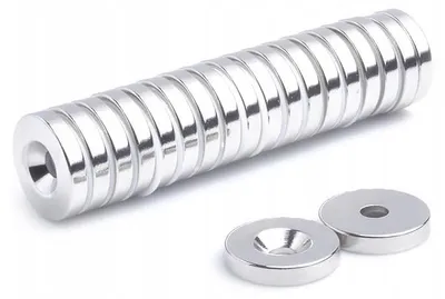 Produktbild von Neodym-Ringmagnet MP 16x(8x4)x3 N38 für Schrauben, 50 Stück