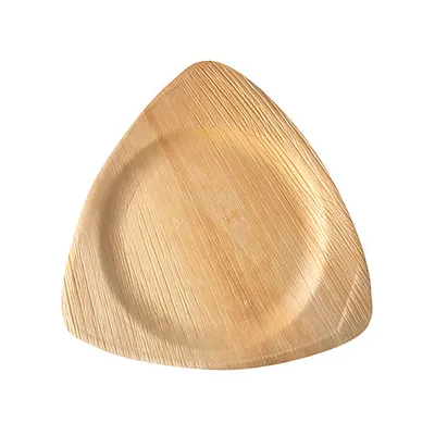 Image de Assiette triangulaire Papstar en feuilles de palmier « pure », 25 x 25 cm, lot de 25