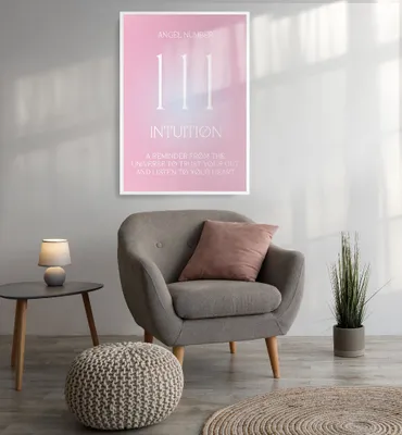Produktbild von Poster Aura Engelszahlen 111 Intuition, groesse_poster:30x40 cm, groesse_rahmen:weiß 30x40 cm