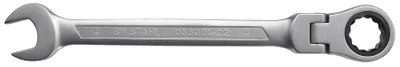 Image de SW-Stahl Clé à cliquet à fourche, 22 mm, avec articulation 03530L-22