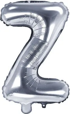 Produktbild von Folienballon Buchstabe "Z", 35cm, silber, 1 Stk.