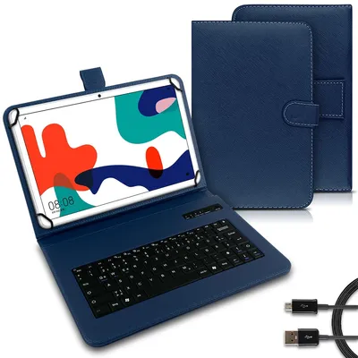 Produktbild von Tablet Tasche Tastatur für Acepad A14 A145 A140 A130 Hülle Bluetooth SchutzhülleMotiv:Blau