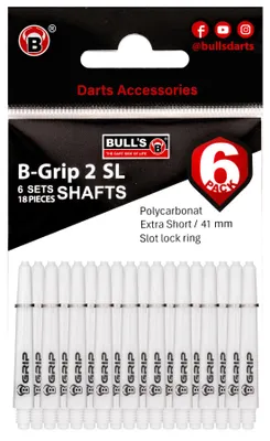 Produktbild von BULL'S 6P-B-Grip-2 SL Sh.im weiß - im/weiß -- 1 Stck