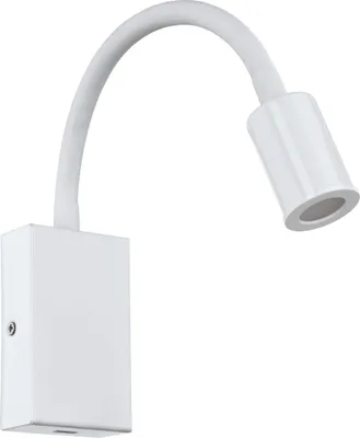 Produktbild von EGLO LED Wandlampe Tazzoli, Wandleuchte mit USB-Anschluss, Wandstrahler mit flexiblem Lesearm, Schlafzimmerlampe, Lampe mit Schalter, warmweiß