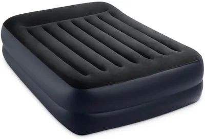 Produktbild von INTEX Luftmatratze, Queen-Size, 42 cm, Dura-Beam Plus, 272 kg, Vinyl, Blau, Einzelkantenstruktur für mehr Festigkeit, 3 Minuten