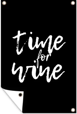 Produktbild von MuchoWow® 60x90 cm Outdoor-Poster Gartendeko Sichtschutz Garten Poster für den Garten  Wein - Zitate - Minimalismus