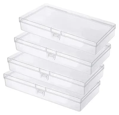 Zdjęcie produktu dla Pojemniki do przechowywania plastikowe przezroczyste zestaw 4 szt