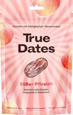 Produktbild von True Dates Datteln Süße Pfirsich natürlich süße weiche Datteln 100g