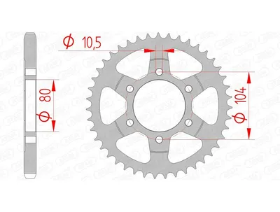 Obrázek produktu pro Standardní ocelová řetězová kola AFAM - 525