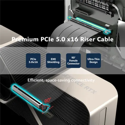 Immagine prodotto di AKASA Riser nero X3 Mark V PCIe 5.0 x16
