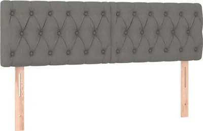 Obrázok produktu pre vidaXL Čelá postele, tmavošedé, 160 x 7 x 78/88 cm, látkové