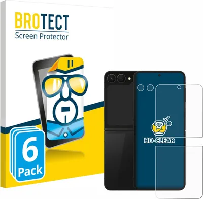 Produktbild von 6x Für Samsung Galaxy Z Flip 7 FE (Display+Kamera) Schutzfolie BROTECT Displayschutz Display Schutz Folie Klar Transparent