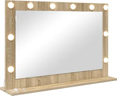 Produktbild von vidaXL Waschtischspiegel Sonoma-Eiche 80 x 55 x 18 cm Rechteckig
