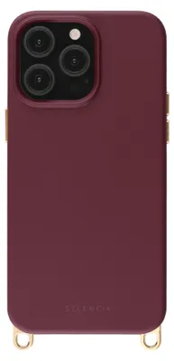 Immagine prodotto di Custodia posteriore MagSafe per Apple iPhone 13 Pro, marca Selencia Rivièra, colore marrone cioccolato, con ganci removibili