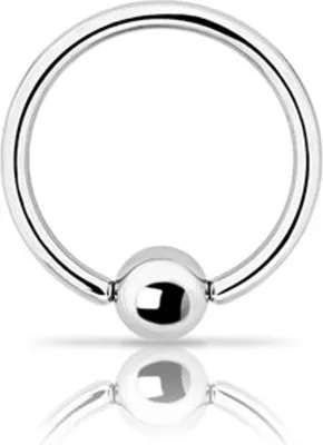 Produktbild von BCR Piercing-Ring Stahl 316L Lippe Nase Glänzend KlemmKugel 3mm BCR.1,2mm - 10.0 Millimeter