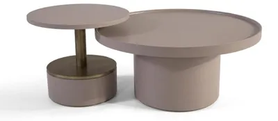 Immagine prodotto di Set da salotto dal design moderno con tavolino da salotto e tavolino di servizio