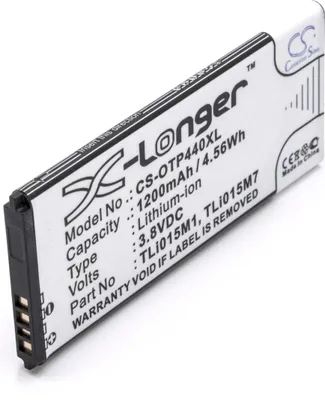 Produktbild von vhbw Akku Ersatz für Alcatel TLi015M7, TLi015M1, TLi015MA für Handy Smartphone Telefon (1200 mAh, 3,8 V, Li-Ion)