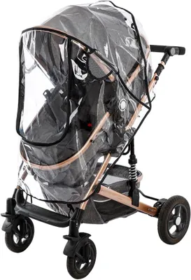 Productafbeelding van Regenhoes voor kinderwagen - Universeel - Ademende regenhoes met venster - Waterdicht EVA - Materiaal - Geurloos en duurzaam
