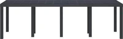 Produktbild von vidaXL Gartentisch Anthrazit 250 x 100 x 73 cm Poly-Rattan