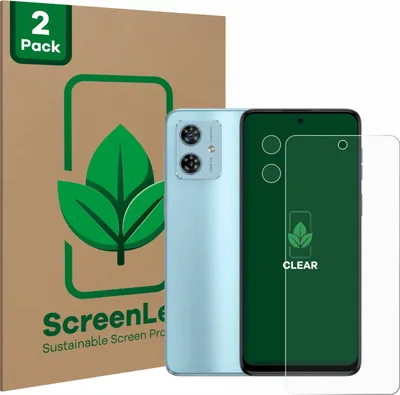 Produktbild von 2x ScreenLeaf Schutzfolie für Motorola Moto G54 (Display+Kamera) Displayschutz Display Schutz Folie Klar Transparent