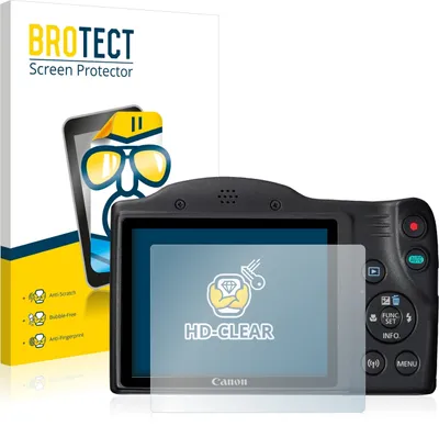 Produktbild von 2x Für Canon PowerShot SX430 IS Schutzfolie BROTECT Displayschutz Display Schutz Folie Klar Transparent